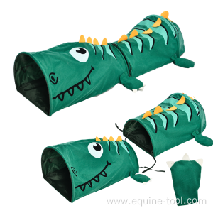 Cute Detachable Kitty Toy Soft And Plush Foldable Dinosaur Shape Cat Tunnel